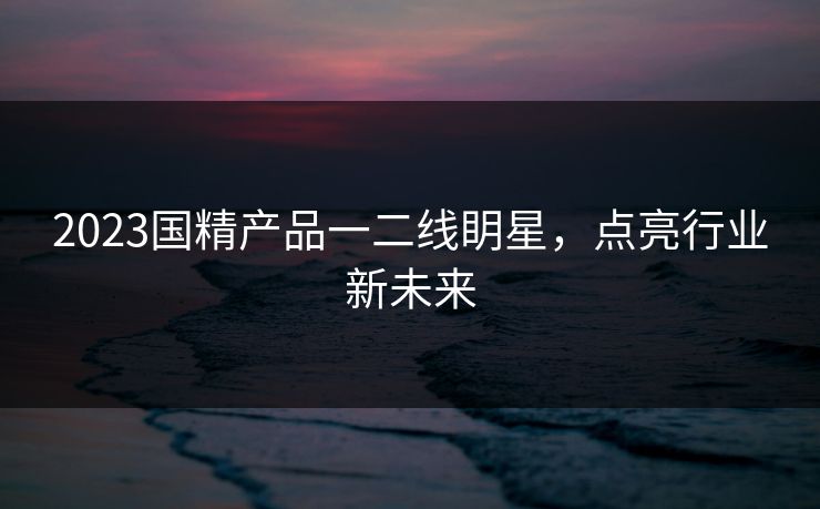 2023国精产品一二线眀星，点亮行业新未来